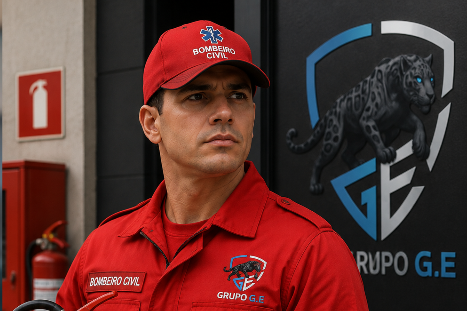 Equipe de bombeiros civis para eventos
