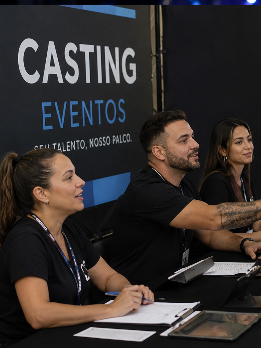 Staff Grupo GE trabalhando em evento